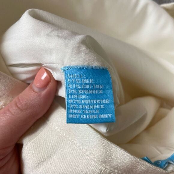 J Mclaughlin Womens Size 10 Silk Dress Pants Slacks Ivory Straight Leg NWOT - Picture 5 of 5